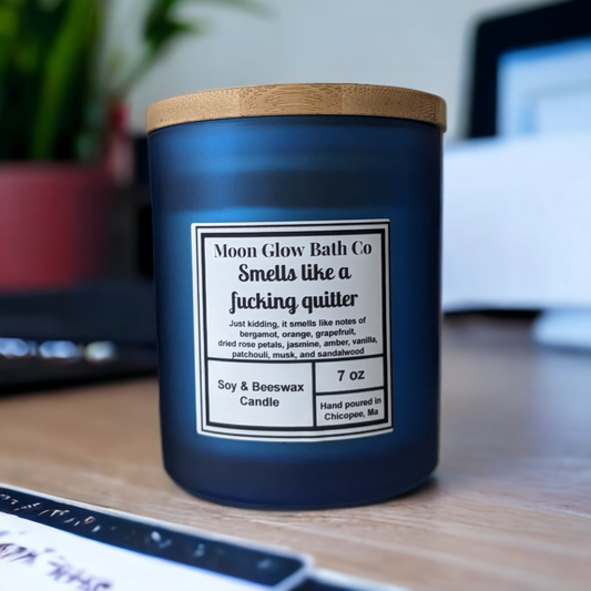 F**ing Quitter Sassy Sayings Woodwick Candle